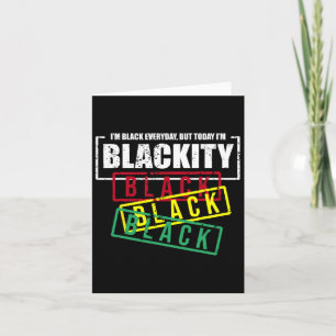 Tarjeta Soy el negro y negro poder negro de los afroameric