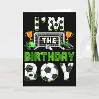 Tarjeta Soy El Niño Del Cumpleaños Familia De Fútbol Parti