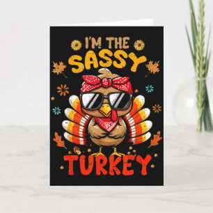 Tarjeta Soy El Pavo Sy Coincidente Familia Día de Acción d