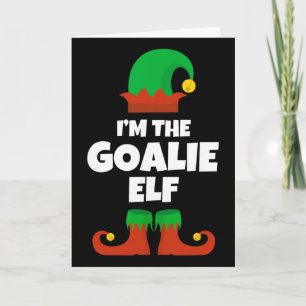 Tarjeta Soy El Portero Elfo Familia Pijama Navidad Hockey 