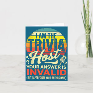 Tarjeta Soy el presentador de trivia - Juego de noche de t