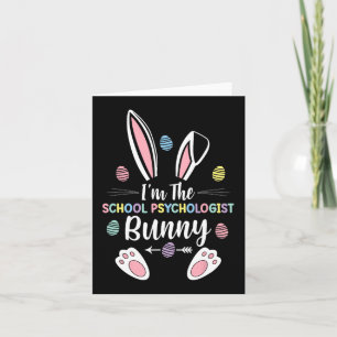 Tarjeta Soy el psicólogo escolar Bunny Matching Family