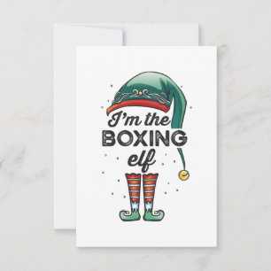 Tarjeta Soy el regalo de Navidad del Elfo Boxeador