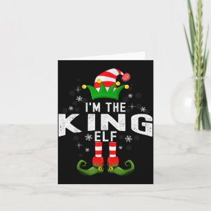 Tarjeta Soy El Rey Elfo Navidad Familia Pjs Disfraz