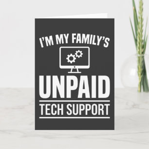 Tarjeta Soy el soporte técnico no remunerado de mi familia