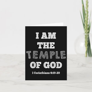 Tarjeta Soy El Templo De Dios Que Corinthians 6_19-20 Chri