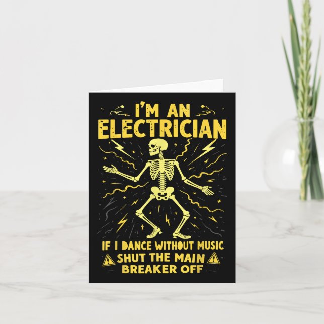 Tarjeta Soy Electricista Si Bailo Sin Música, Cierra El (Anverso)