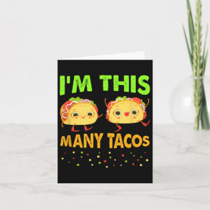 Tarjeta Soy este número de tacos segundo cumpleaños de Cin