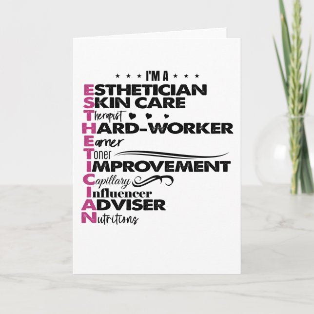 Tarjeta Soy esteticista en el Salón de Graduación Estheti (Anverso)