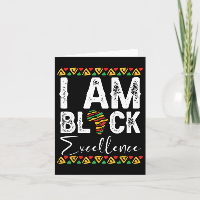 Tarjeta Soy Excelencia Negra Mes de Historia Negra Junio (Anverso)