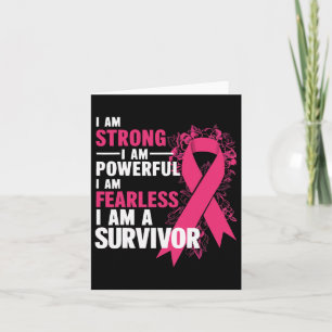 Tarjeta Soy Fuerte Poderoso Y Temeroso Defensor Del Cáncer