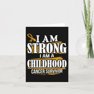 Tarjeta Soy fuerte, soy una sobreviviente de cáncer infant