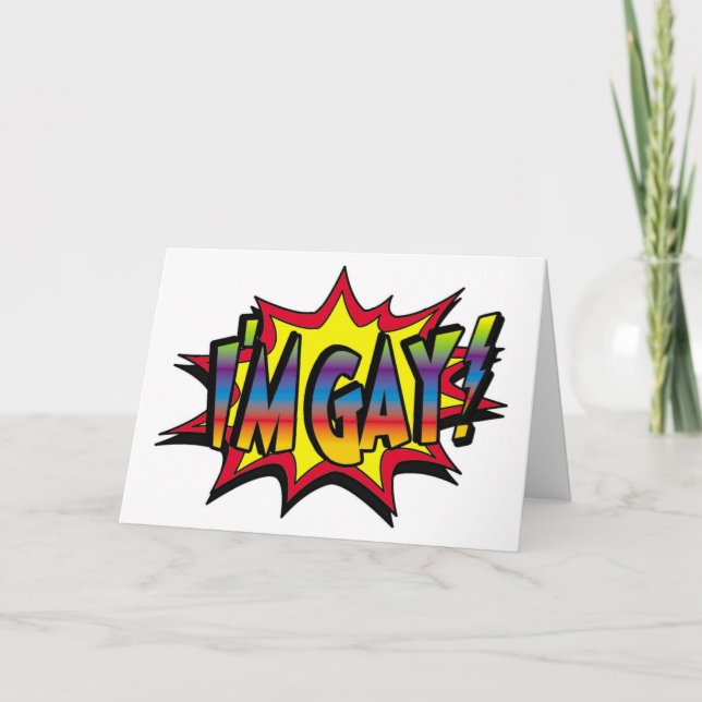 Tarjeta Soy Gay Burst (Anverso)