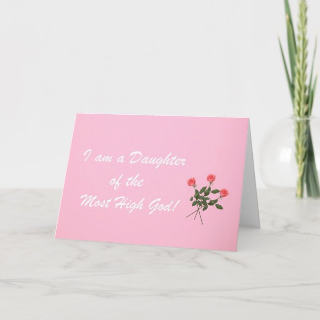 Tarjeta ¡Soy hija del Dios Altísimo! (Anverso)