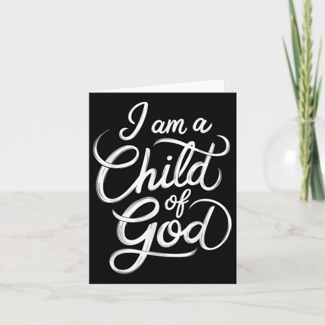 Tarjeta Soy Hijo De Dios Cristiano Jesús (Anverso)