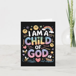 Tarjeta Soy Hijo De Dios Retro Cristiano Jesús Fe De