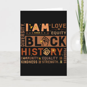 Tarjeta Soy historia negra Amor por la diversidad afroamer