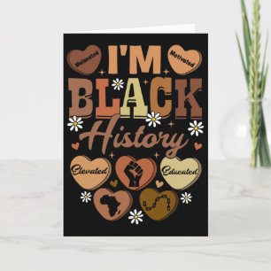 Tarjeta Soy historia negra Celebrando el Mes de la Histori