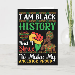 Tarjeta Soy Historia Negra Hacer Ancestro Orgulloso Mapa d