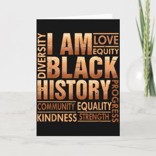 Tarjeta Soy historia negra hombres afroamericanos niño