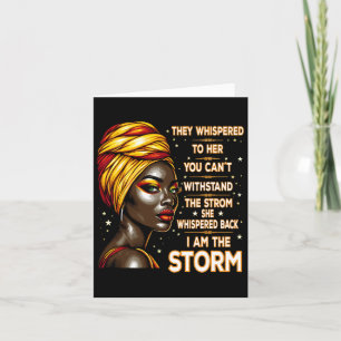 Tarjeta Soy Historia Negra La Tormenta Afro Melanin Mujere