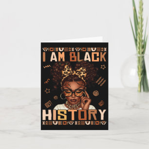 Tarjeta Soy historia negra mujeres negras afro cabello des