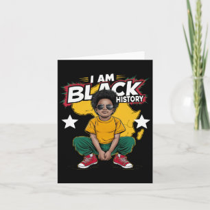 Tarjeta Soy historia negra Rey negro Sombra a los niños ni