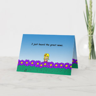 Tarjeta Soy I tan emocionado mojé mi notecard de las