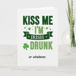 Tarjeta Soy Irlandés o Algo Así
