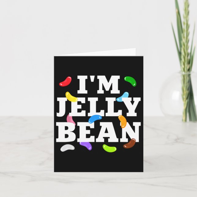 Tarjeta Soy Jelly Bean Halloween Candy Costume (Anverso)