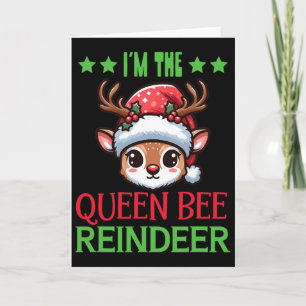 Tarjeta Soy La Abeja Reina Reno Navidad