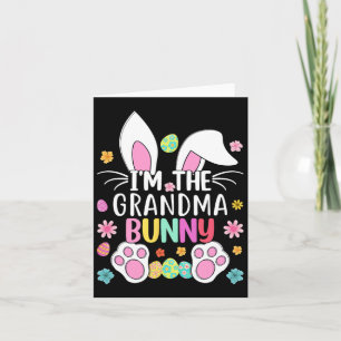 Tarjeta Soy La Abuela Conejo Cute Conejo de Pascua Oídos G
