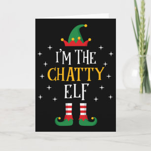 Tarjeta Soy La Camiseta Del Elfo Charlatán Regalo Divertid