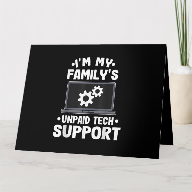 Tarjeta Soy la computadora divertida de apoyo técnico no r (Anverso)