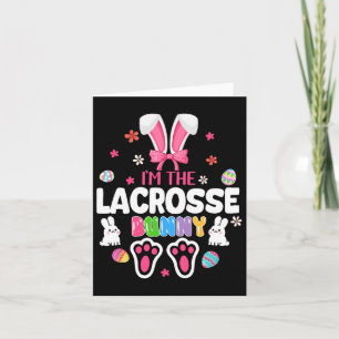 Tarjeta Soy la conejita Lacrosse Bunny Easter Bunny Bow Ti