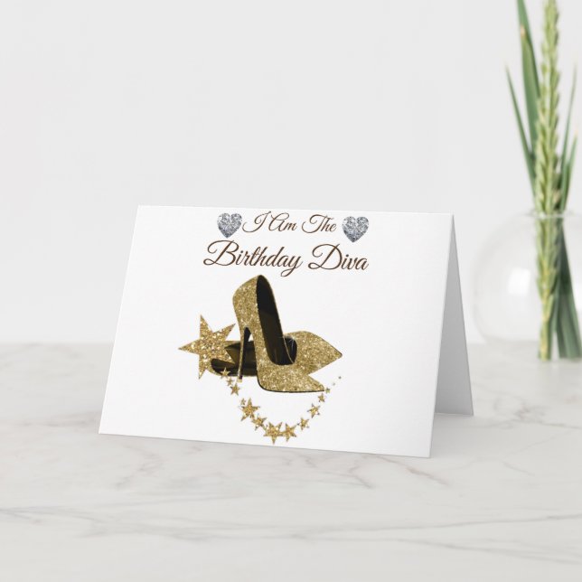 Tarjeta Soy la Diva de Cumpleaños (Anverso)