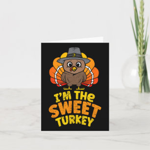 Tarjeta Soy la familia de Acción de Gracias turca dulce