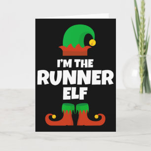 Tarjeta Soy La Familia De Elfo Corredor Pijama Navidad Div