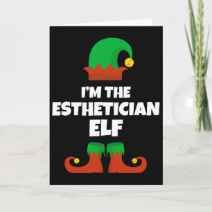 Tarjeta Soy la familia de elfos esteticistas Pijama Navida