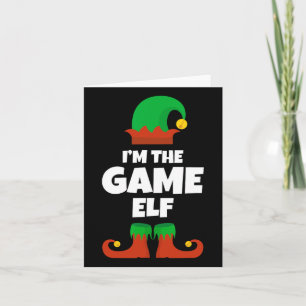 Tarjeta Soy la familia de los Elf del juego Navidades Paja