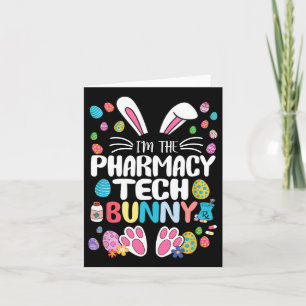 Tarjeta Soy la farmacia Tech Bunny Gracioso conejito Seman
