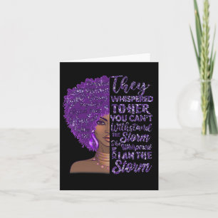 Tarjeta Soy la fuerte tormenta mujer negra sobredosis de p