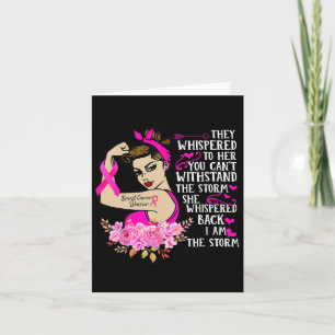 Tarjeta Soy la fuerte tormenta mujeres guerrera del cáncer