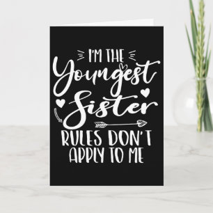 Tarjeta Soy la hermana menor Amante del sarcasmo Hermana l