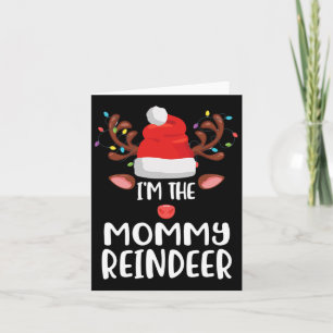 Tarjeta Soy la mami reno que coincide con la familia navid