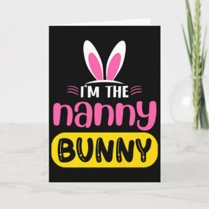 Tarjeta Soy La Nana Conejo Ojos De Conejo Huevo Pascua Div