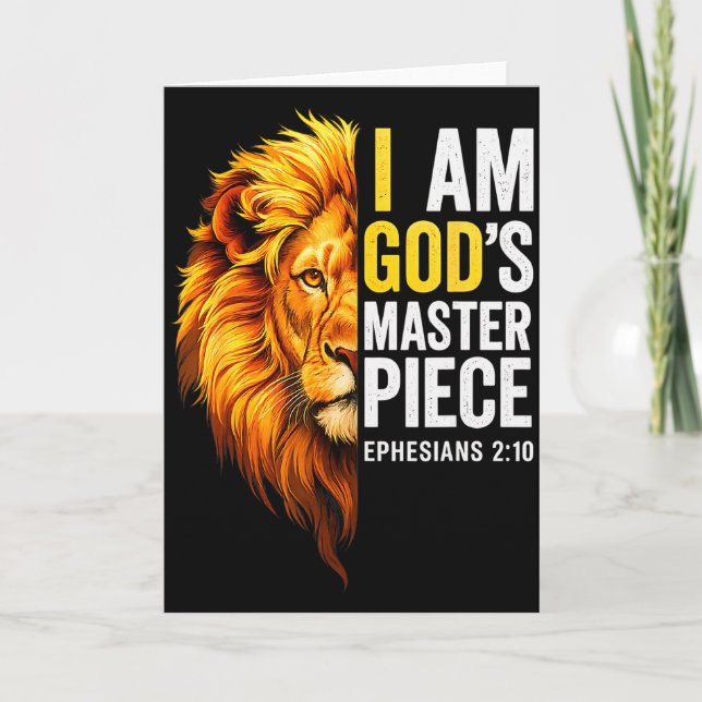 Tarjeta Soy la Obra Maestra de Dios Cristiano Efesios 2_20 (Anverso)