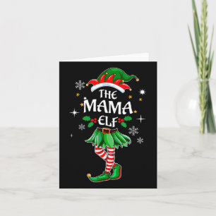 Tarjeta Soy la pareja de Navidades de la familia Mama Elf 