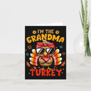 Tarjeta Soy La Pavo Abuela Emparejando Familia Día de Acci