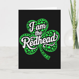 Tarjeta Soy La Pelirroja Divertido Día De San Patricio Irl